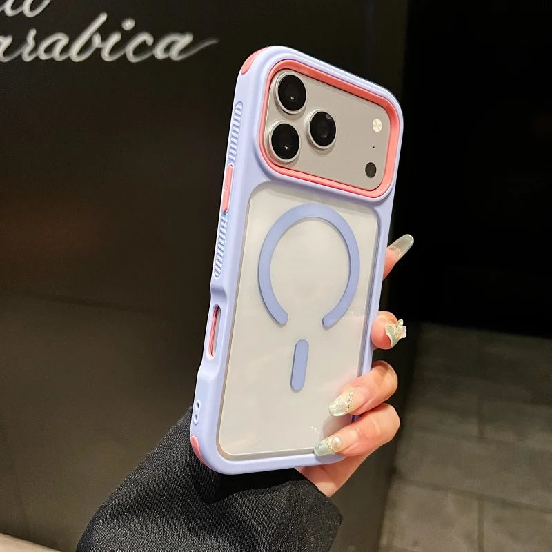 Original Transparent Shockproof For Magsafe Case For iPhone 18 17 Air 16 15 14 13 12 11 Pro Max Magnetic Wireless Charge Cover