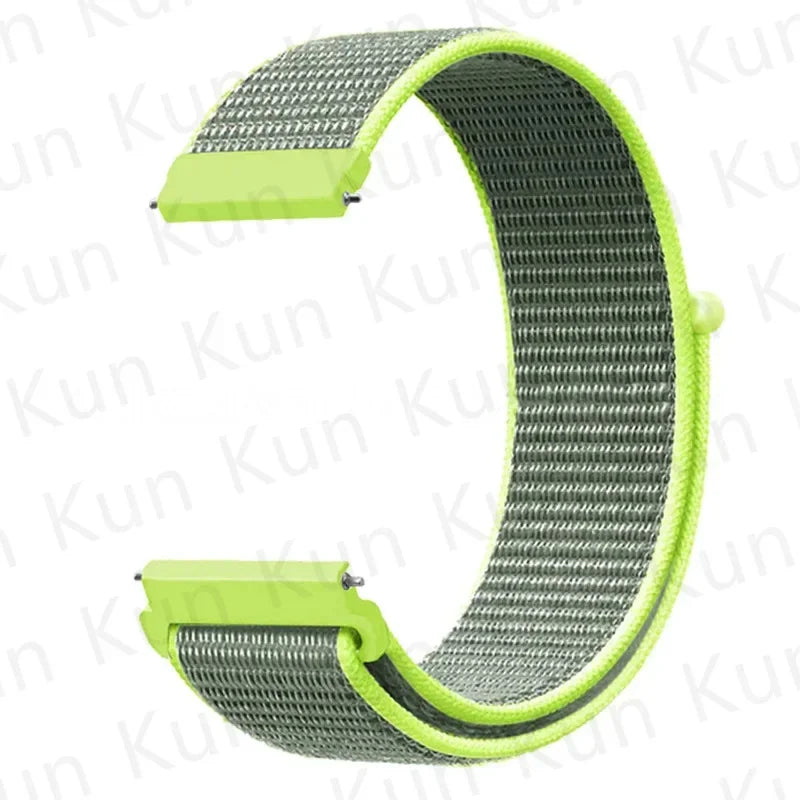 20mm 22mm Band For Samsung Galaxy Watch 6/5/4/5pro/4/6 Classic/active 2 Nylon loop sport bracelet huawei watch GT 4-2-2e-3 Strap