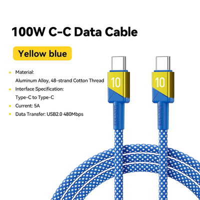 ESSAGER 100W 7A USB C to USB C Cable Fast Charging Wire for iPhone 17/16/15/14 pro Max MacBook iPad Laptop -Football Team Colors