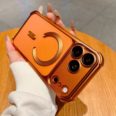 Luxury Magnetic Phone Case for IPhone 13 14 15 16 17 Pro Max Air 17Pro for Magsafe Wireless Charge Shockproof Protector Cover