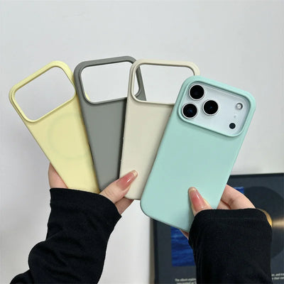 Magnetic Liquid Silicone Case for iPhone 18 17 Pro 17 Pro Max 16 15 14 For Magsafe Big Camera Hole Cover Shockproof Protective