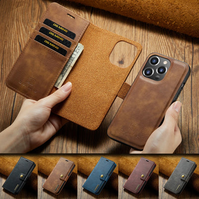Detachable Magnetic Leather Phone Case for IPhone 16 17 Pro Max 15 12 13 11 14 Plus Air SE 2022 Wallet Card Holder Cover Coque