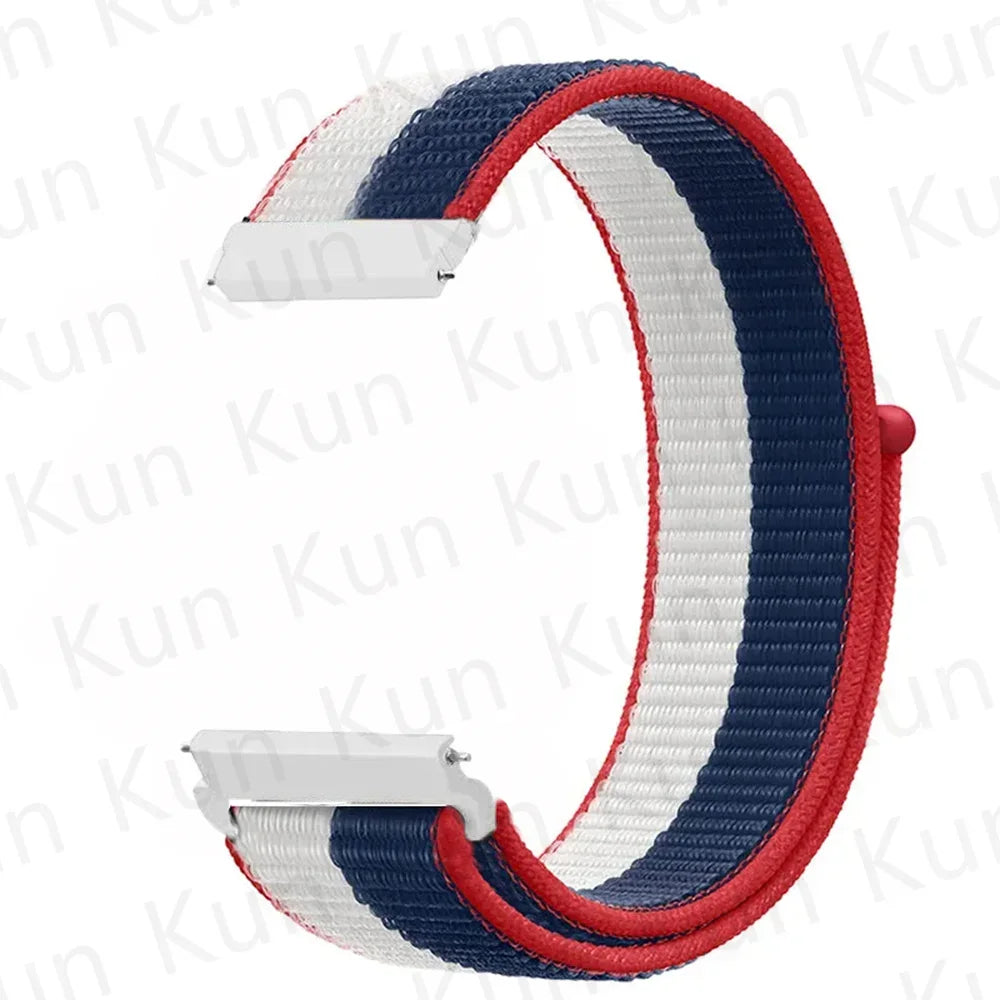 20mm 22mm Band For Samsung Galaxy Watch 6/5/4/5pro/4/6 Classic/active 2 Nylon loop sport bracelet huawei watch GT 4-2-2e-3 Strap