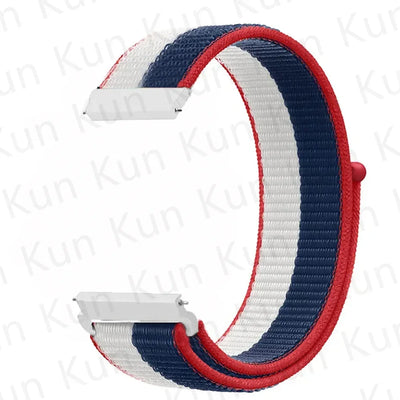 20mm 22mm Band For Samsung Galaxy Watch 6/5/4/5pro/4/6 Classic/active 2 Nylon loop sport bracelet huawei watch GT 4-2-2e-3 Strap