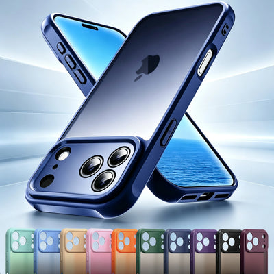 Phone case for iphone 18 Pro Max 18Pro 17 17e 17Pro iphone17 Air Translucent Matte Back & TPU Side Shockproof Proteciton cover