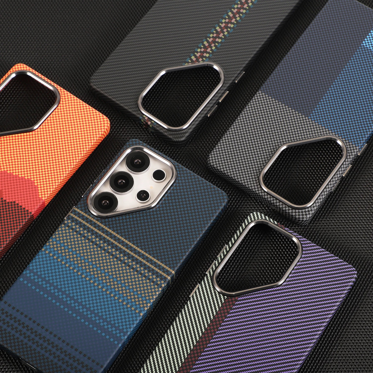 Luxury Kevlar Aramid Fiber Case For Samsung Galaxy S22 S23 S24 S25 S26 Ultra Plus Magnetic Carbon Fiber Phone Cover For S26 Plus