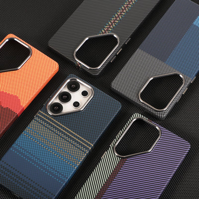 Luxury Kevlar Aramid Fiber Case For Samsung Galaxy S22 S23 S24 S25 S26 Ultra Plus Magnetic Carbon Fiber Phone Cover For S26 Plus