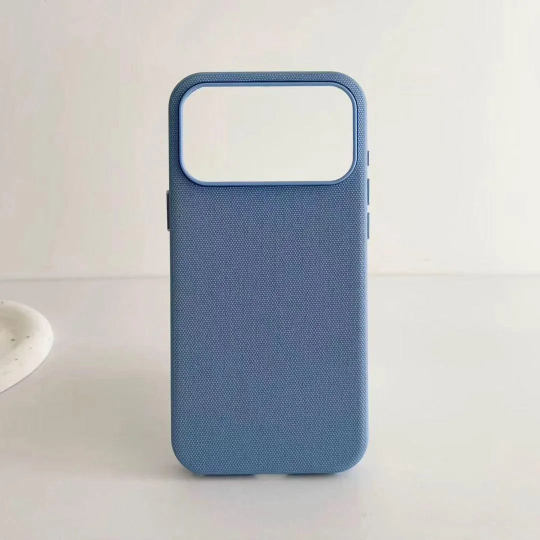 For Magsafe Magnetic Leather Phone Case For iPhone 18 17 16 15 14 13 12 Pro Max Premium Tech Woven Shockproof Solid Color Cover