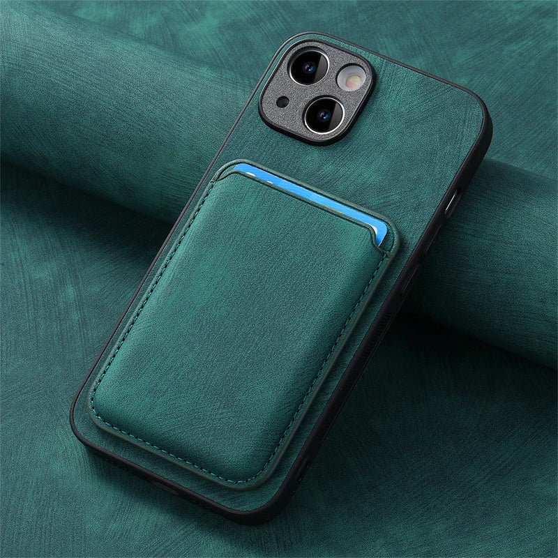 2 in 1 Detachable Magnetic Card Slot Phone Case For iPhone 16 15 14 13 12 11 Pro Max Plus Mini 16E Luxury Leather Wallet Cover