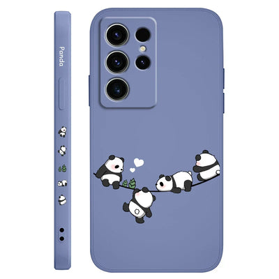 Baby Panda Phone Case For Samsung Galaxy S25 S24 S23 S22 S21 S20 S10 S10E Ultra Plus FE Note 20 Ultra 10 Plus Cover