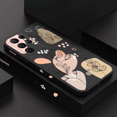 Abstract Plants Phone Case For Samsung Galaxy S25 S24 S23 S22 S21 S20 Ultra Plus FE S10 S9 S10E Note 20 Ultra 10 9 Plus Cover