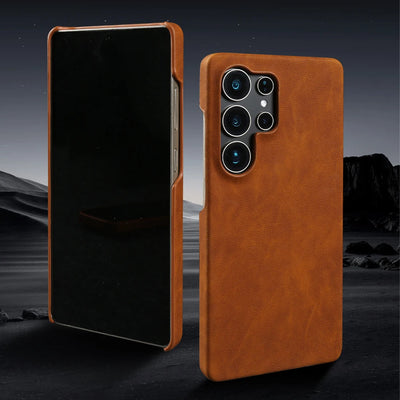 For Samsung S26 PLUS Leather Shockproof Phone Case for Galaxy S25 Edge S24 S23Ultra S22 S21 S20FE Fashion Business Cover Fundas