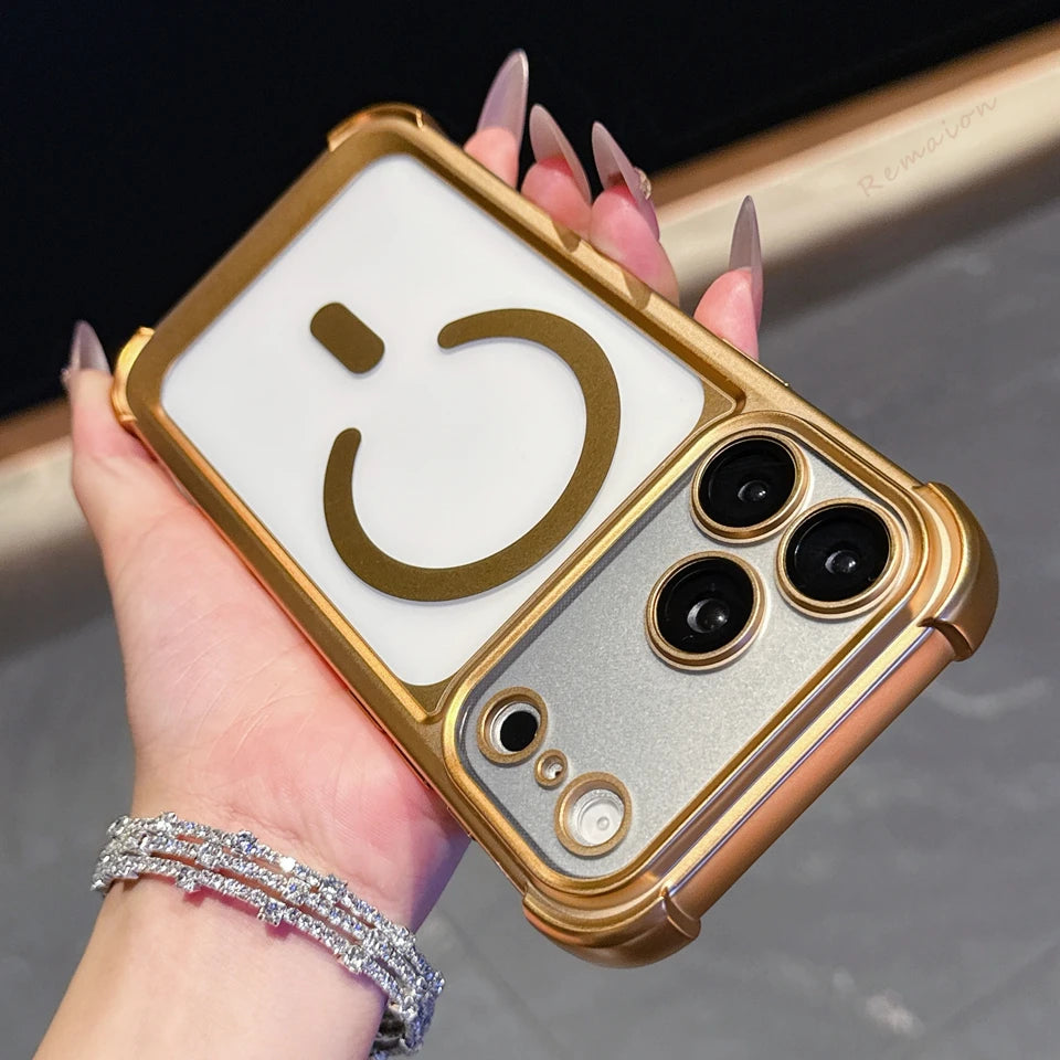 Luxury Magnetic Phone Case For iPhone 18 17 16 15 14 13 Pro Max Air 16 15 14 Plus 16Pro 17Pro Magsafe Shockproof Protector Cover