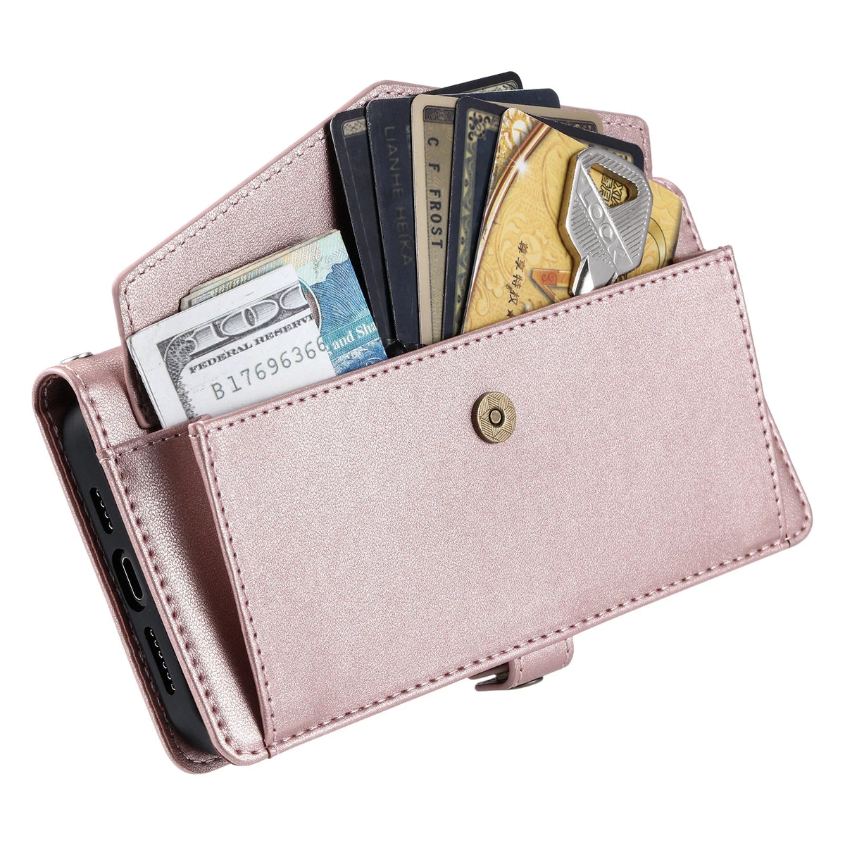 Crossbody Leather Wallet Case For IPhone 18 17 16 Pro 15 14 13 12 11 Pro Max Air 16E 17E XS XR SE 8 7 Card Solt Pocket Cover