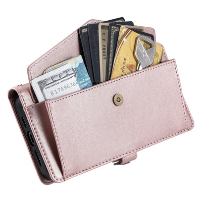 Crossbody Leather Wallet Case For IPhone 18 17 16 Pro 15 14 13 12 11 Pro Max Air 16E 17E XS XR SE 8 7 Card Solt Pocket Cover