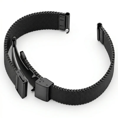 Premium Stainless Steel Mesh Watch Band 16-22mm Deployment Folding Clasp Universal Metal Bracelet Men Women Accessories