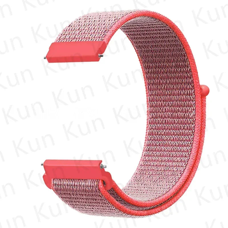20mm 22mm Band For Samsung Galaxy Watch 6/5/4/5pro/4/6 Classic/active 2 Nylon loop sport bracelet huawei watch GT 4-2-2e-3 Strap